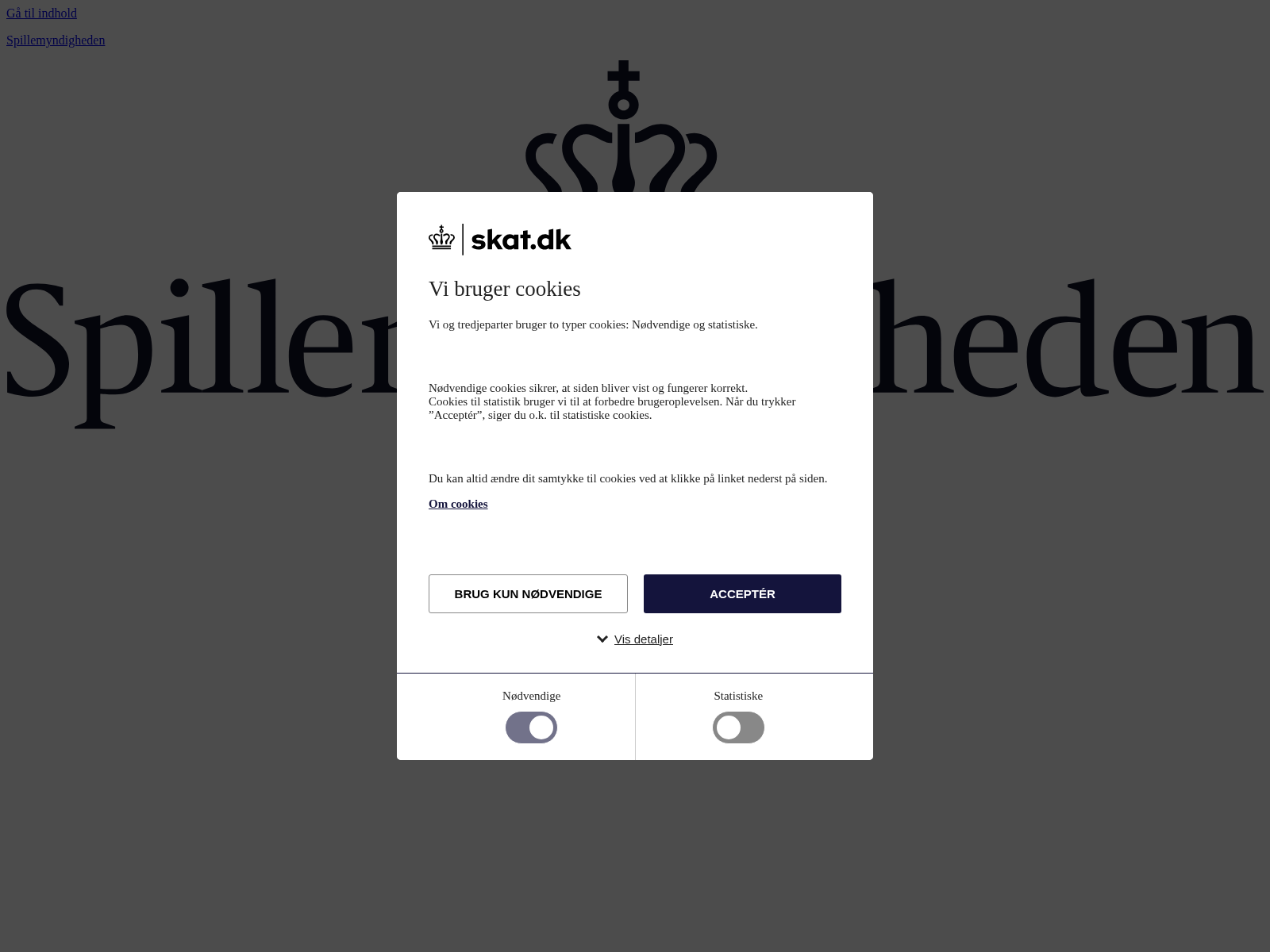 Myndighedsregistrering for operatøren og det præcise domæne